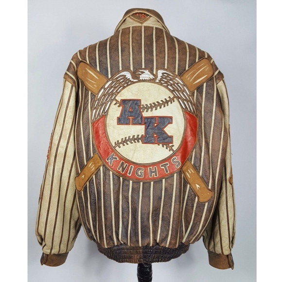 Other - SOLD//SOLD// Vintage Leather Baseball Jacket